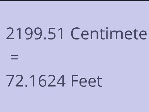 2199.51 CM TO FEET