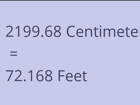 2199.68 CM TO FEET