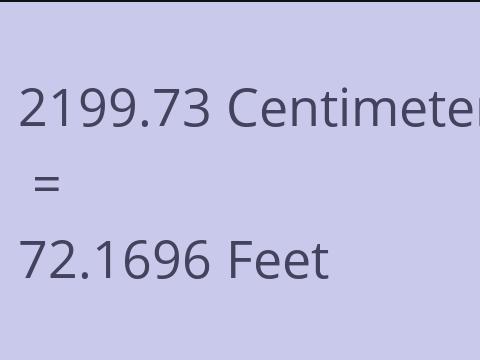 2199.73 CM TO FEET