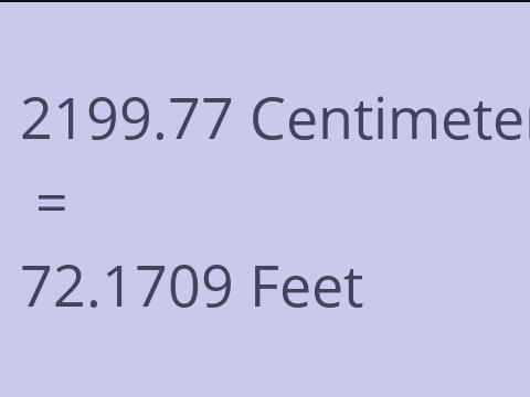 2199.77 CM TO FEET