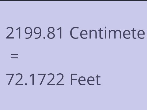 2199.81 CM TO FEET