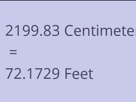 2199.83 CM TO FEET