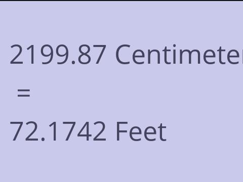 2199.87 CM TO FEET