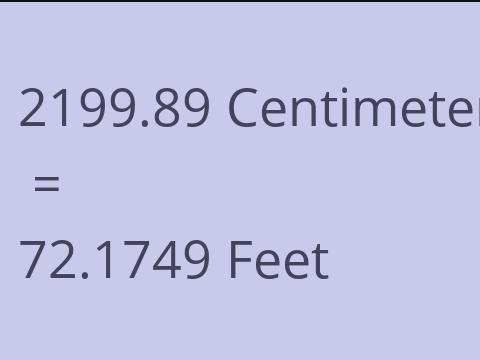 2199.89 CM TO FEET