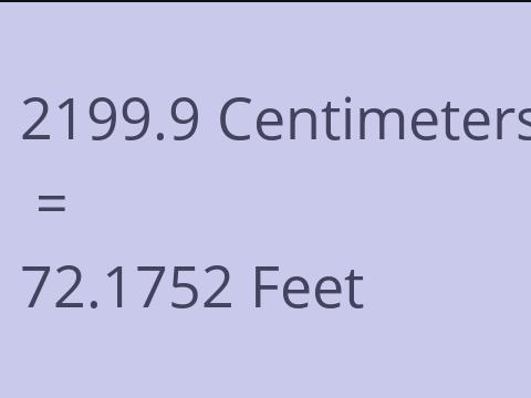 2199.9 CM TO FEET