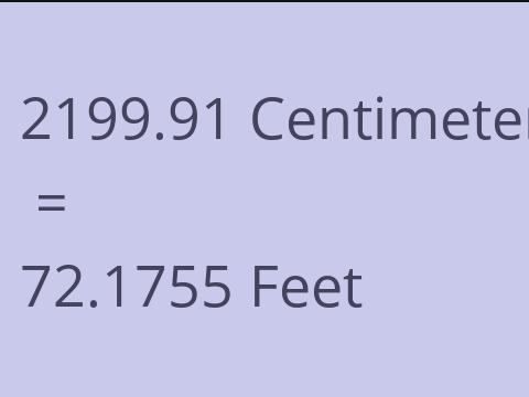 2199.91 CM TO FEET