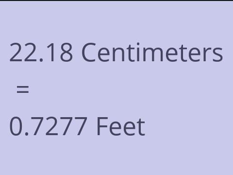 22.18 CM TO FEET