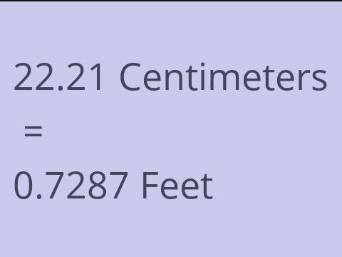 22.21 CM TO FEET