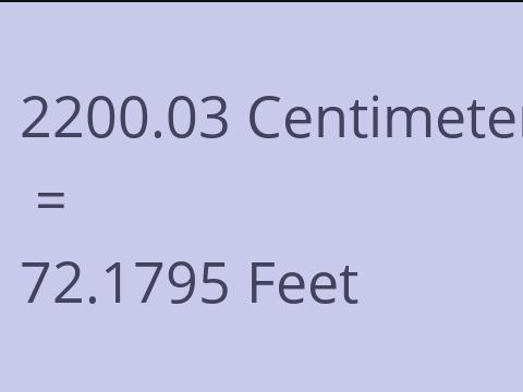 2200.03 CM TO FEET