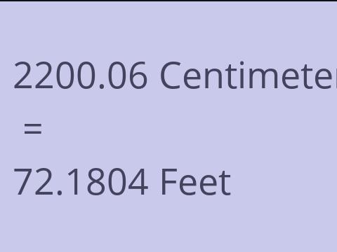 2200.06 CM TO FEET