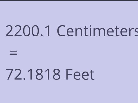 2200.1 CM TO FEET