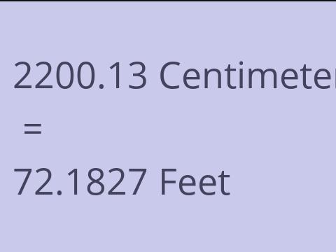 2200.13 CM TO FEET