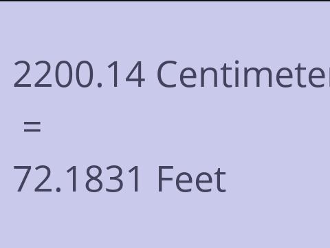 2200.14 CM TO FEET