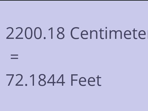 2200.18 CM TO FEET