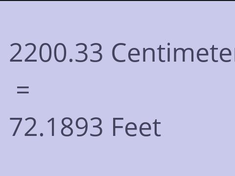 2200.33 CM TO FEET