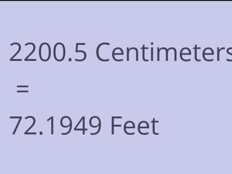 2200.5 CM TO FEET