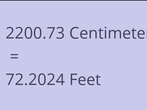 2200.73 CM TO FEET