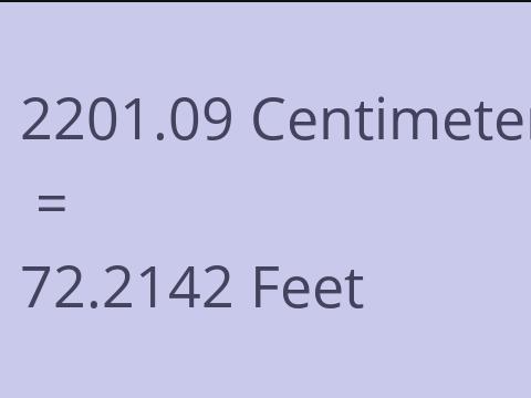 2201.09 CM TO FEET