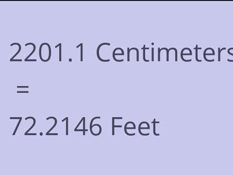 2201.1 CM TO FEET