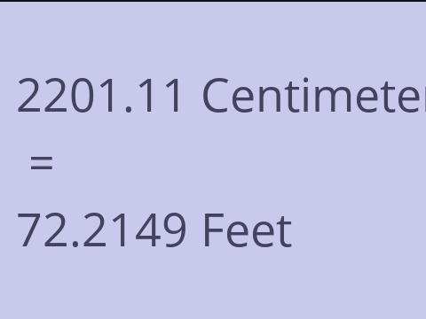 2201.11 CM TO FEET