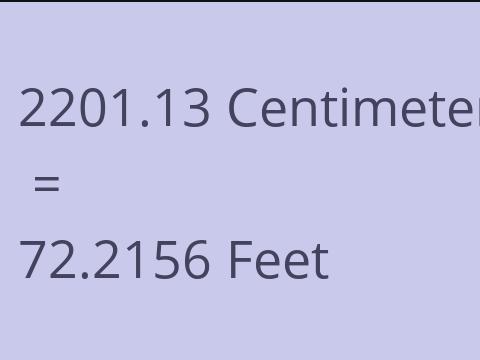 2201.13 CM TO FEET