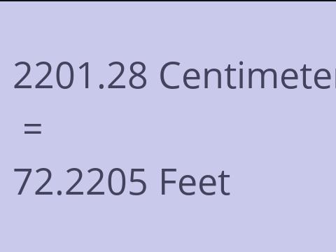 2201.28 CM TO FEET