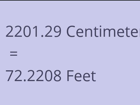 2201.29 CM TO FEET