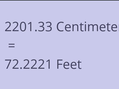 2201.33 CM TO FEET