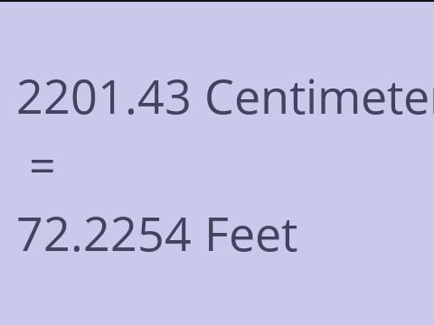 2201.43 CM TO FEET
