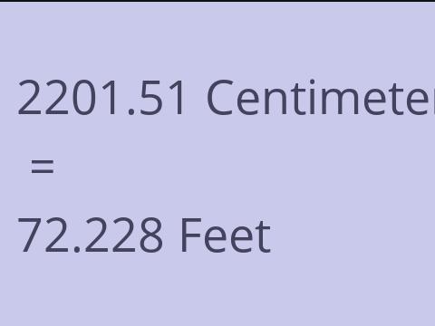 2201.51 CM TO FEET