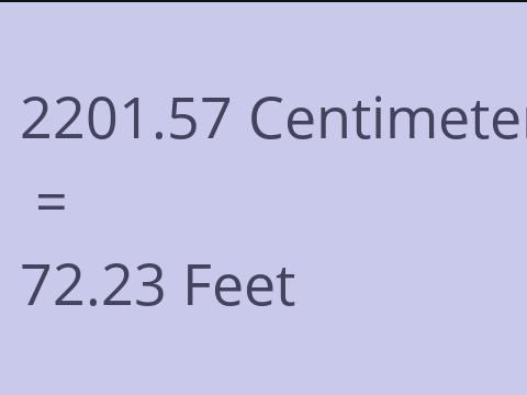 2201.57 CM TO FEET