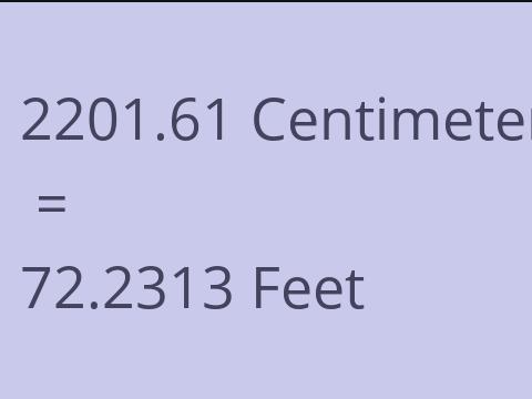 2201.61 CM TO FEET