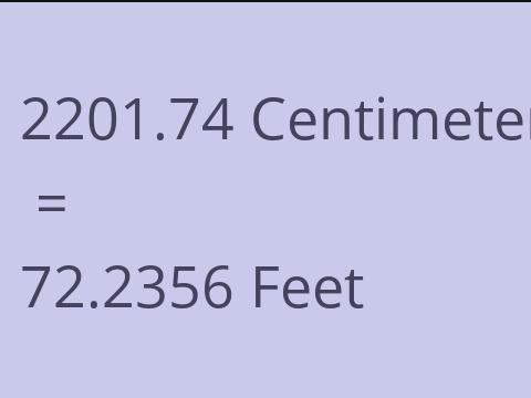 2201.74 CM TO FEET