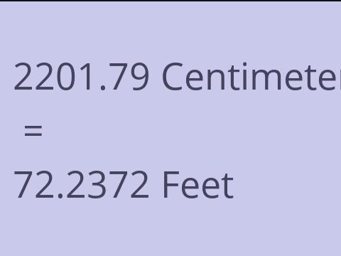 2201.79 CM TO FEET