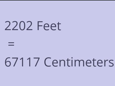 2202 FEET TO CM