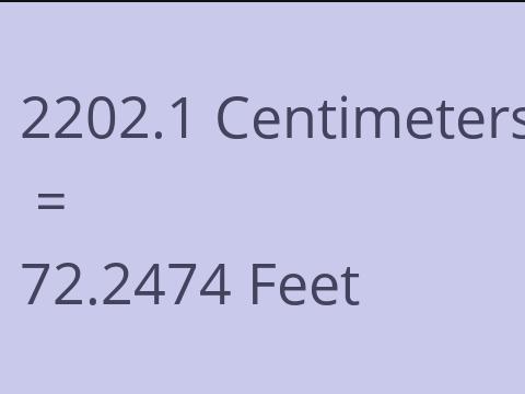 2202.1 CM TO FEET