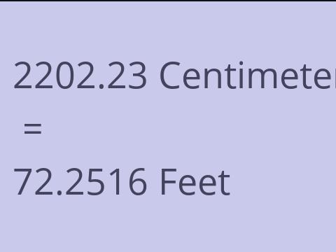 2202.23 CM TO FEET