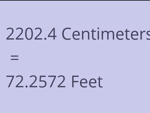 2202.4 CM TO FEET