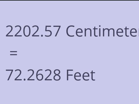 2202.57 CM TO FEET