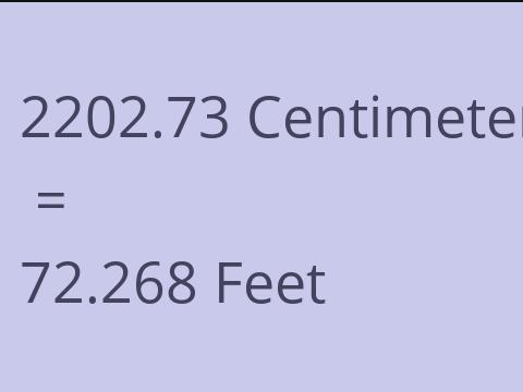 2202.73 CM TO FEET