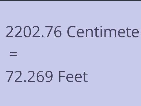 2202.76 CM TO FEET