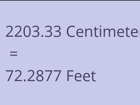 2203.33 CM TO FEET