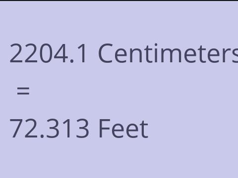 2204.1 CM TO FEET