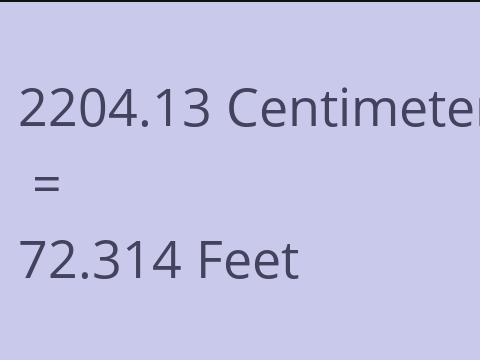 2204.13 CM TO FEET
