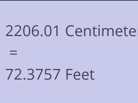 2206.01 CM TO FEET