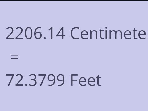 2206.14 CM TO FEET