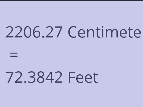 2206.27 CM TO FEET