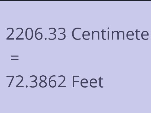 2206.33 CM TO FEET