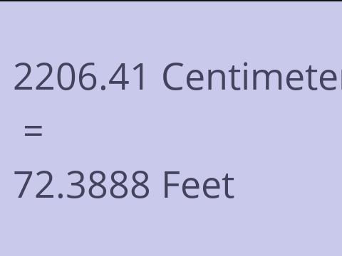 2206.41 CM TO FEET