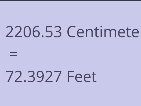2206.53 CM TO FEET